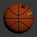 XCELER Orange Basketball With Black Stitching And Logo For Sports Activities