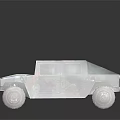 Camouflage Painted Military Tactical Vehicle With Humvee Style Four Wheel Antenna Design