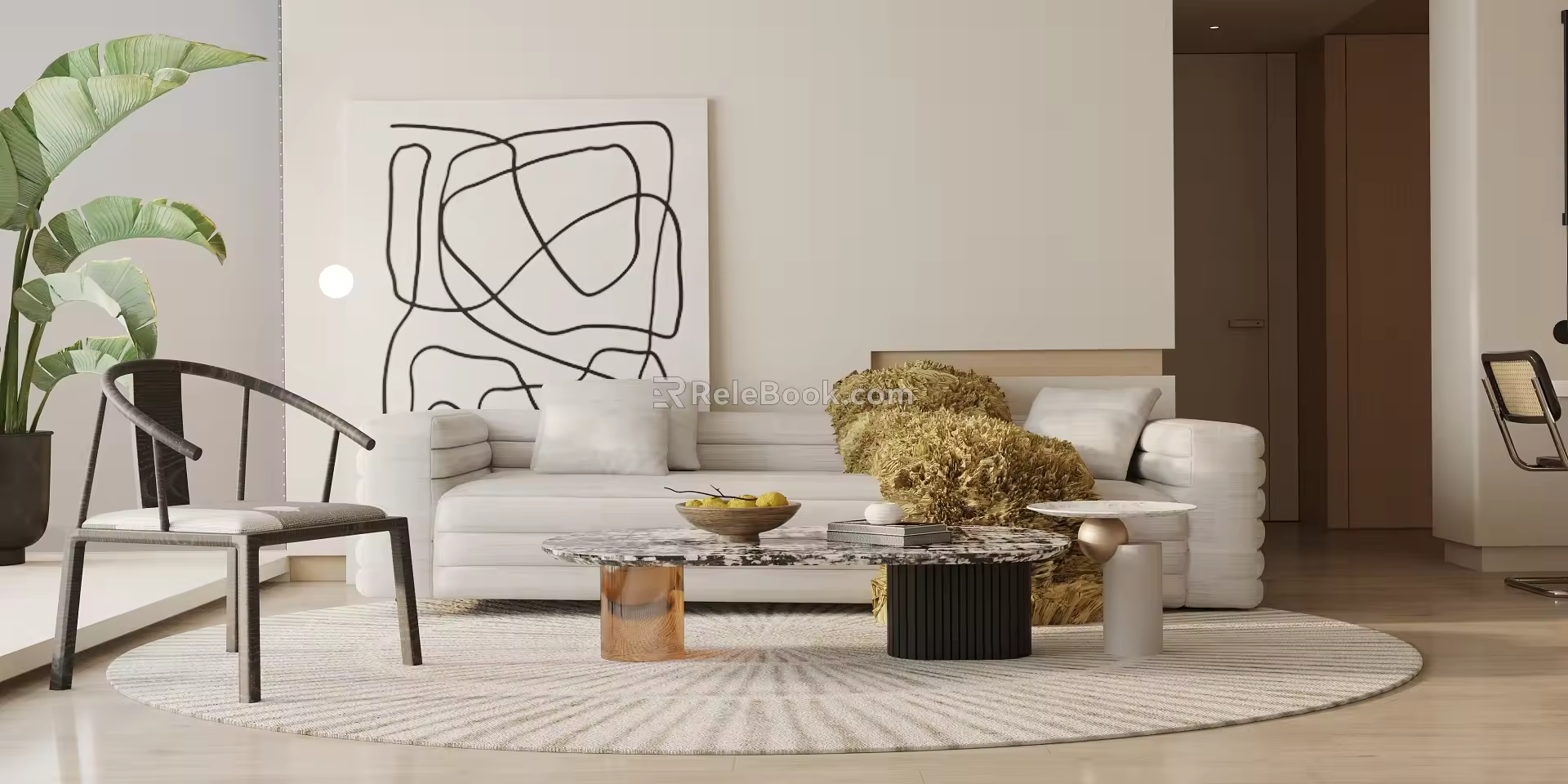 Modern Sofa Coffee Table Combination Sofa Coffee Table 3d model