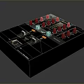 portable synthesizer mixer reverberator tuner mixer mixing equipment 3d model