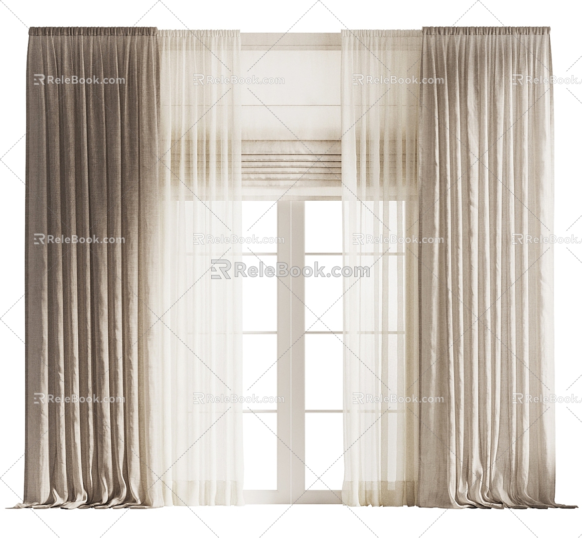 Curtain Folding Curtain Gauze Curtain Combination Curtain Gauze Curtain Dream Curtain Folding Curtain Gauze Mantle model