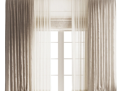 Curtain Folding Curtain Gauze Curtain Combination Curtain Gauze Curtain Dream Curtain Folding Curtain Gauze Mantle model