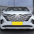 White Hyundai MPV Car With Modern Front Grille And Sleek Body Design