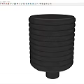 Minimal round a few cream round a few round stool shoe stool side 3d model