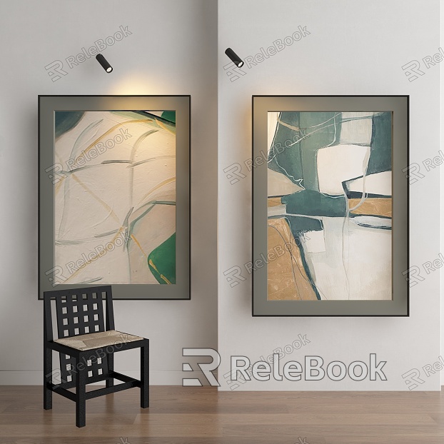 Abstract Hanging Paintings model