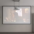 Projection Monitoring System With High Definition Projector And Projection Screen For Real Time Surveillance
