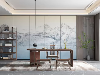New Chinese Tea Room 3d model