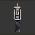 Vintage Phone Booth With Glass Panels Interior Telephone And Metal Structure