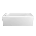 White Freestanding Bathtub Interior Design With Rectangular Shape And Smooth Surface 3d model