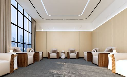 Modern Reception Room 3d model