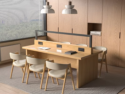 Modern Desk and Chair Reading Table Reading Table Library Reading Table 3d model