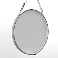 Round Black Frame Mirror With Modern Minimalist Design For Home Decor 3d model