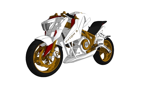 Modern Motorcycle 3d model