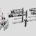 modern signal lamp cross signal 3d model
