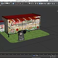 Amore Pizza Food Truck By Fast Fresh Food With Pizza Menu Chalkboard Sign On Grass