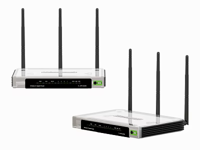 Wireless Routers With Multiple Antennas For High Speed Home Internet Connection 3d model