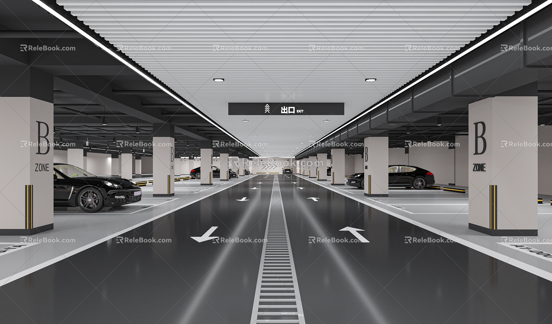 Underground Parking Underground Garage Public Parking Indoor Parking Mall Parking 3d model