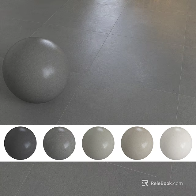 Spherical Components Showcasing Various Color Shades From Dark Gray To White 3d model 