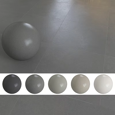 Spherical Components Showcasing Various Color Shades From Dark Gray To White 3d model