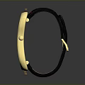 Unique Golden Mirror With Curved Decorations Black Top Component Reflecting Building