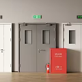 Indoor Fire Safety Equipment With Emergency Exit Signs Fire Doors Hydrant Cabinet And Extinguisher