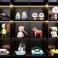 Decorative Ornament Sets With Cartoon Characters Animal Figures And Vehicle Models