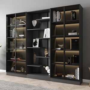 Modern Bookcase Locker 3d model