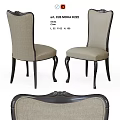 Classic Single Chair With Beige Fabric Upholstery Decorative Backrest And Black Curved Legs