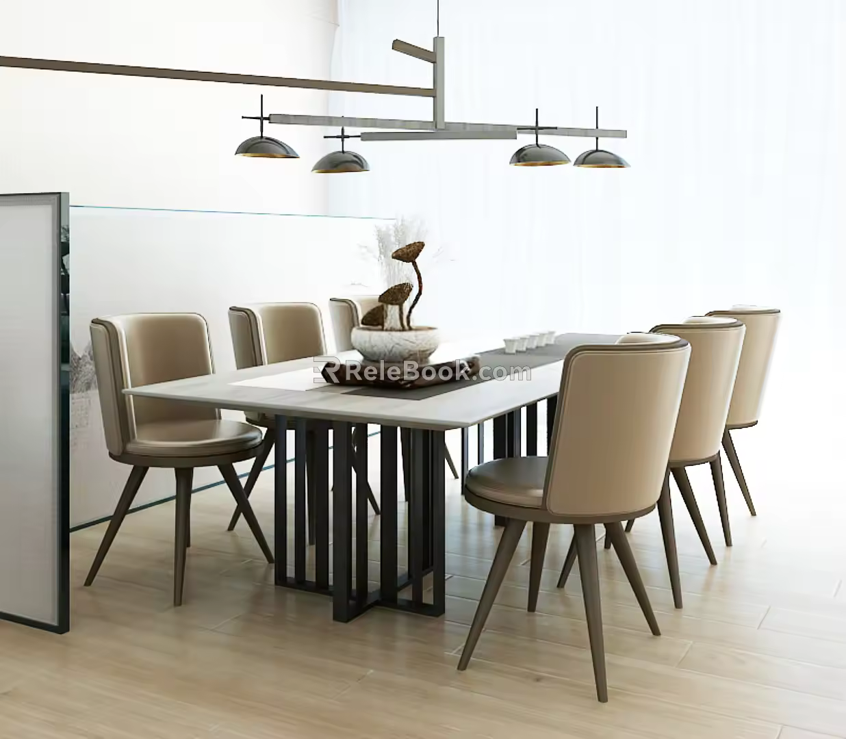 Modern Dining Table and Chair Combination Table and Chair 3d model