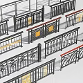 Various Metal Fence Designs Featuring Black Red Accents And Intricate Patterns