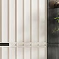 Modern Black And White Wooden Wall Panels With Wall Lamps And Green Plant Interior