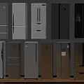 Various Refrigerators And Freezers With Modern Door Designs And Color Options