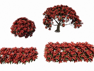 Modern shrub heather shrub ball 3d model