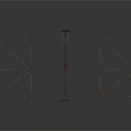 Heavy Duty Black Metal Frame Column Support Structures For Industrial Equipment