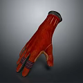 Red Glove With Textured Surface And Adjustable Straps For Daily Use And Comfort
