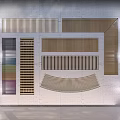 Modern Striped Metal Radiator With Geometric Design For Indoor Home Decoration