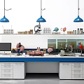 modern experimental bench 3d model