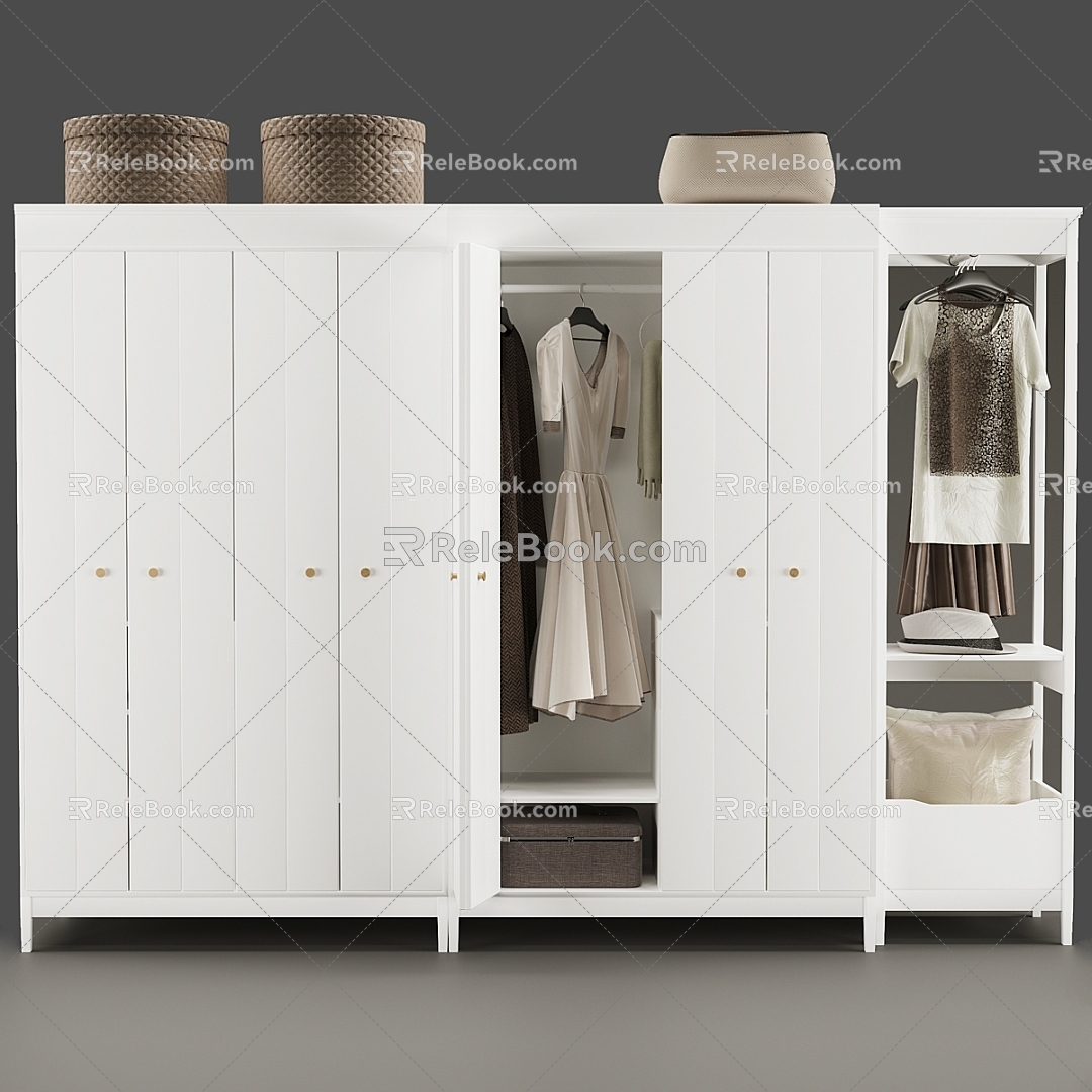 Modern Other idaas IKEA idanes wardrobe Scandinavia 3d model