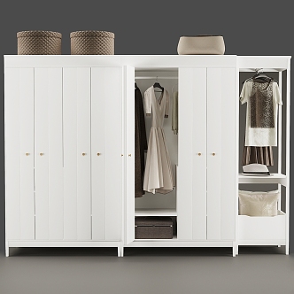 Modern Other idaas IKEA idanes wardrobe Scandinavia 3d model