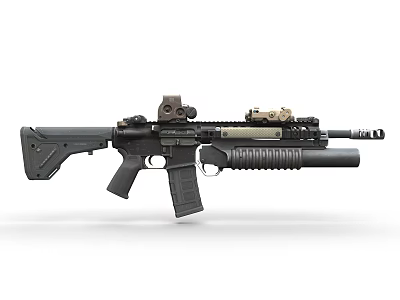 Modern Tactical Rifle With Optical Scope Detachable Magazine Ergonomic Grip And Extended Barrel 3d model