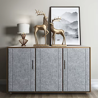 Light Luxury Side Cabinet 3d model