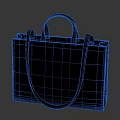 Black Leather Tote Bag With Structured Design Logo Detail And Leather Handles