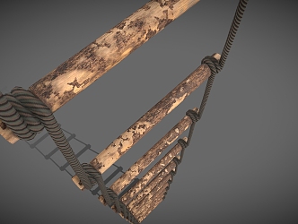 Ladder Wood Ladder Stair Tools Ladder 3d model