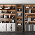New Chinese Bookcase Combination 3d model