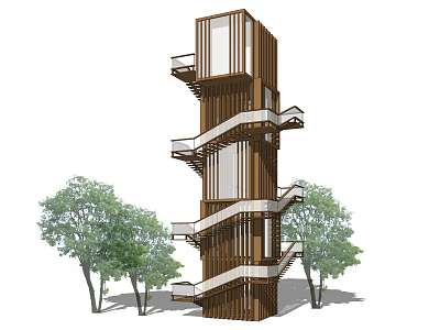 Modern Watchtower 3d model Modern Watchtower 3d model