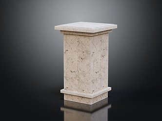 Marble Columns Modern Columns 3d model