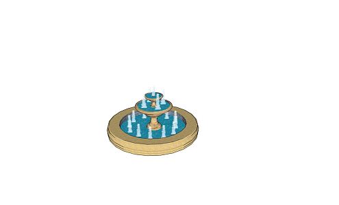 modern fountain 3d model