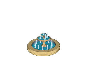 modern fountain 3d model