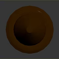Computer Cylindrical Component in Brown Color With Pointed Top And Textured Base Design