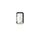 Decorative Octagonal Mirror with Wooden Frame and Reflective Surface for Home Interior